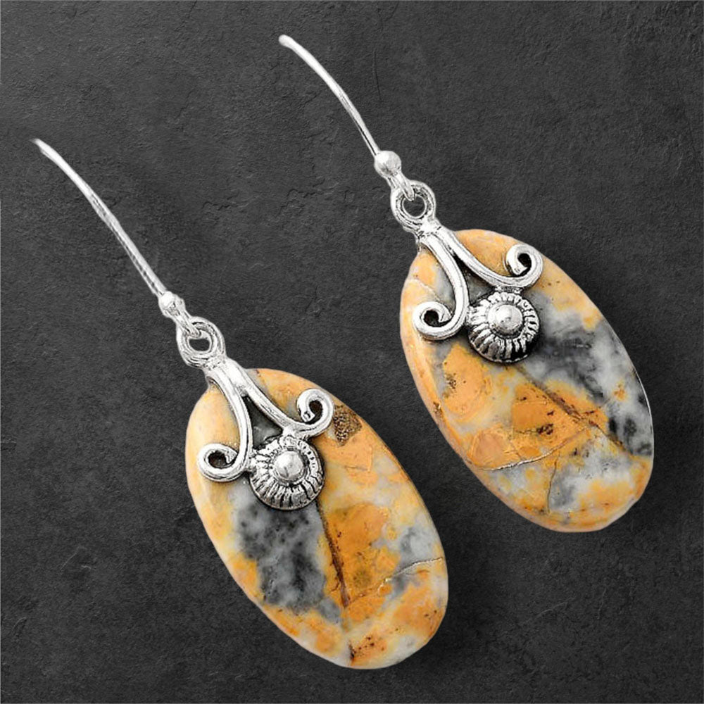 Natural Maligano Jasper - Indonesia Earrings E-1137 SDE86817