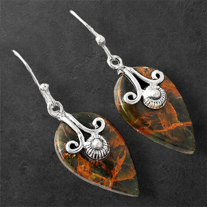 Turkish Rainforest Chrysocolla Earrings E-1137 SDE86822