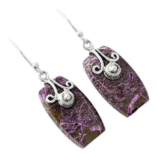 Natural Purpurite - South Africa Earrings E-1137 SDE86824