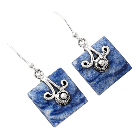 Natural Dumortierite Quartz Earrings E-1137 SDE86825