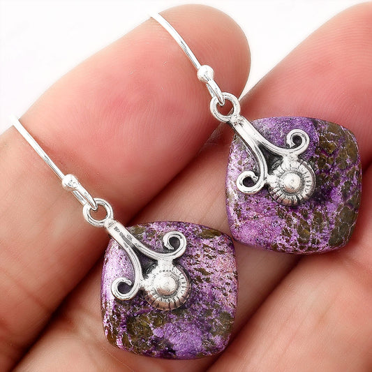 Natural Purpurite - South Africa Earrings E-1137 SDE86830