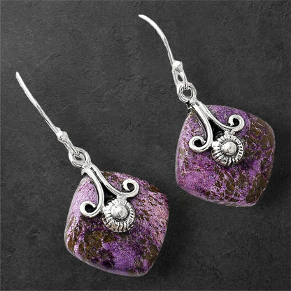 Natural Purpurite - South Africa Earrings E-1137 SDE86830