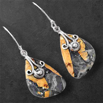Natural Maligano Jasper - Indonesia Earrings E-1137 SDE86835