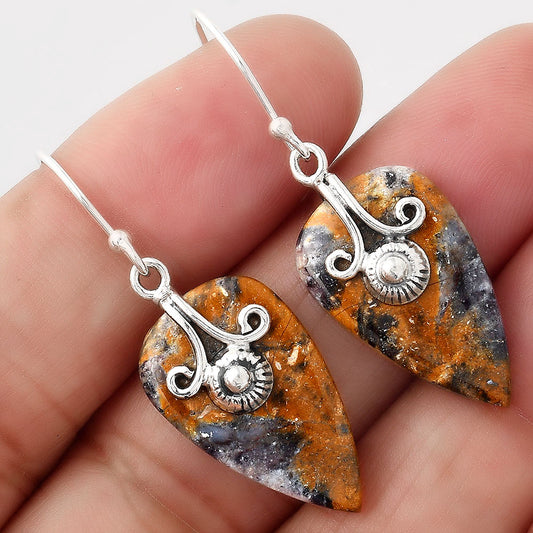 Natural Indian Blanket Jasper Earrings E-1137 SDE86841