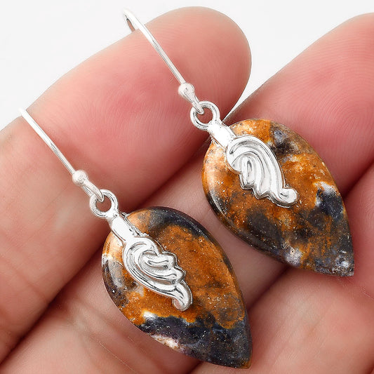 Natural Indian Blanket Jasper Earrings E-1137 SDE86843