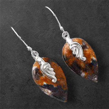 Natural Indian Blanket Jasper Earrings E-1137 SDE86843