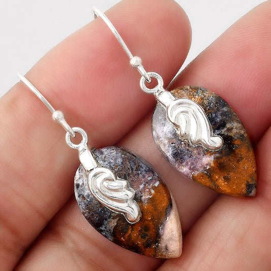 Natural Indian Blanket Jasper Earrings E-1137 SDE86846