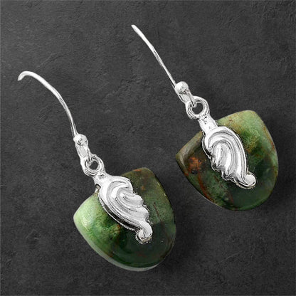 Turkish Rainforest Chrysocolla Earrings E-1137 SDE86852
