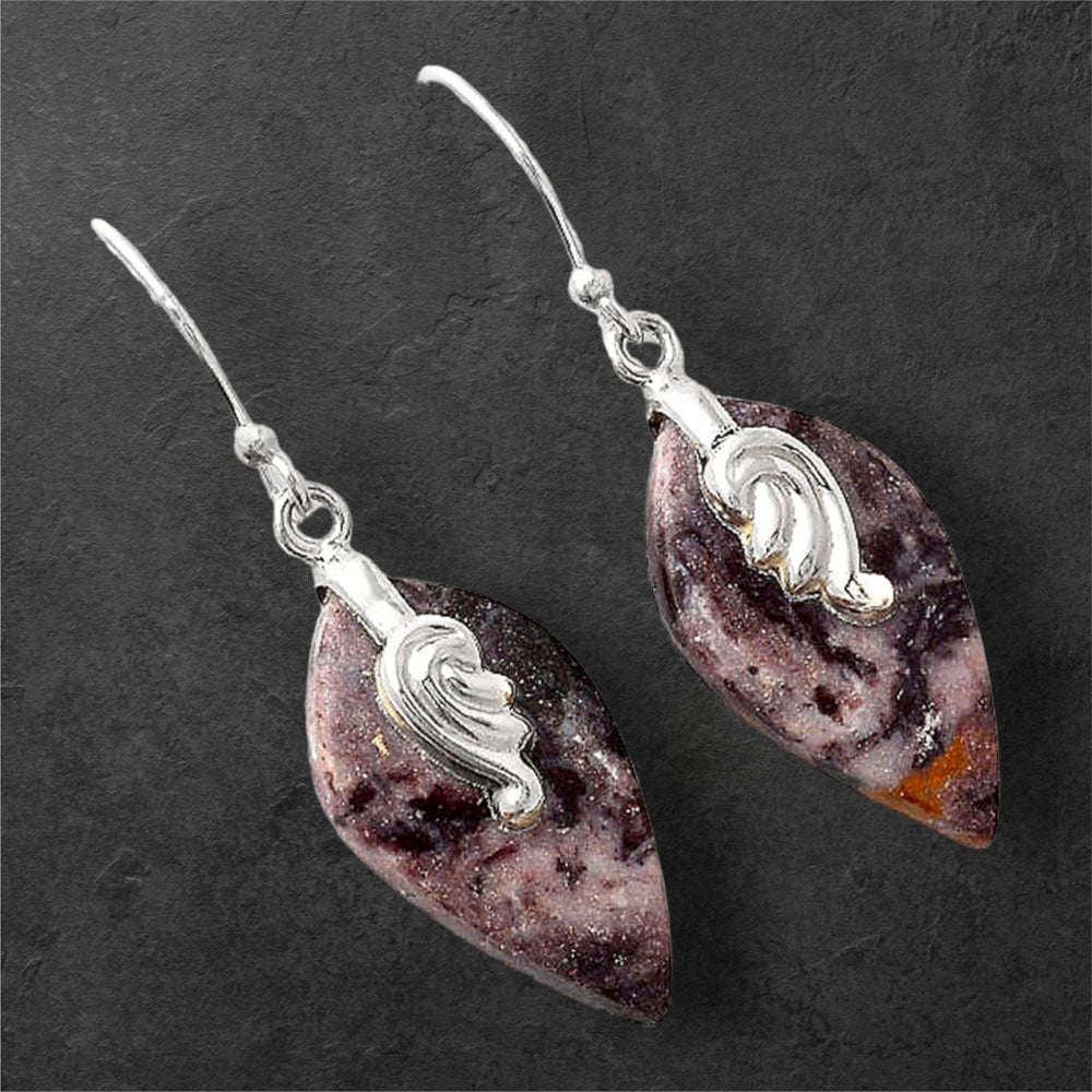Natural Indian Blanket Jasper Earrings E-1137 SDE86859