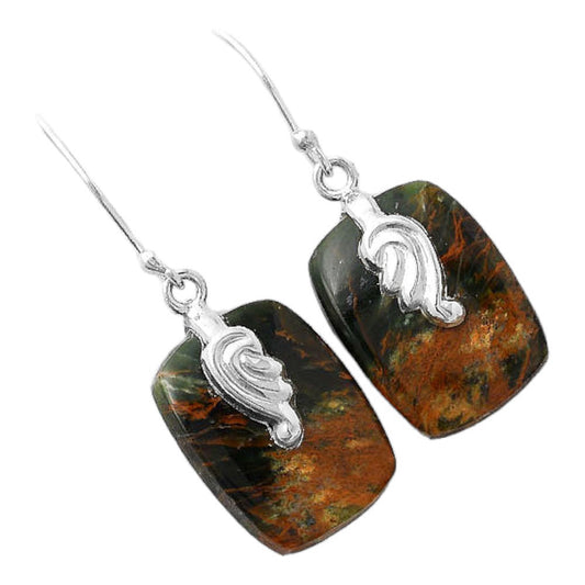 Turkish Rainforest Chrysocolla Earrings E-1137 SDE86869