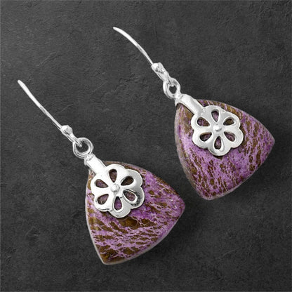 Natural Purpurite - South Africa Earrings E-1137 SDE86871