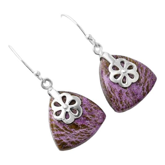 Natural Purpurite - South Africa Earrings E-1137 SDE86871