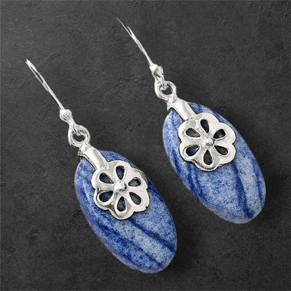 Natural Dumortierite Quartz Earrings E-1137 SDE86876