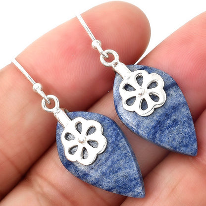 Natural Dumortierite Quartz Earrings E-1137 SDE86881