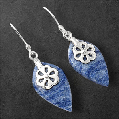 Natural Dumortierite Quartz Earrings E-1137 SDE86881