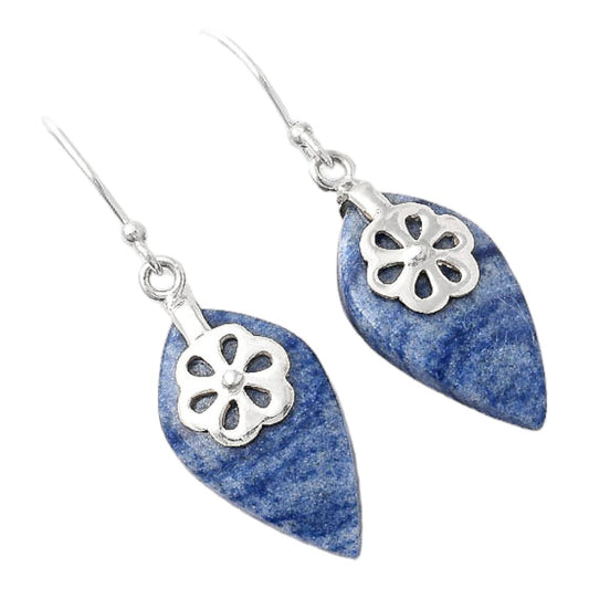 Natural Dumortierite Quartz Earrings E-1137 SDE86881