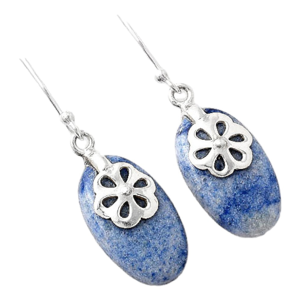 Natural Dumortierite Quartz Earrings E-1137 SDE86882