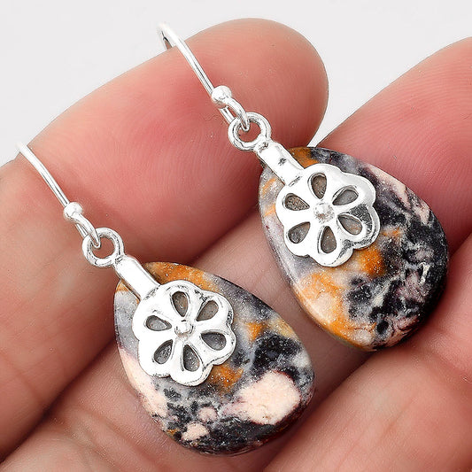 Natural Indian Blanket Jasper Earrings E-1137 SDE86885