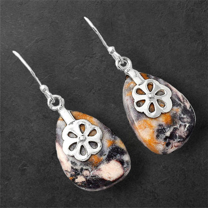Natural Indian Blanket Jasper Earrings E-1137 SDE86885