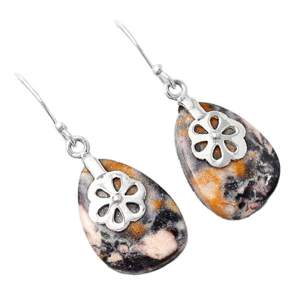 Natural Indian Blanket Jasper Earrings E-1137 SDE86885