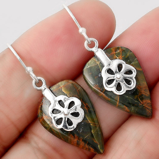 Turkish Rainforest Chrysocolla Earrings E-1137 SDE86886