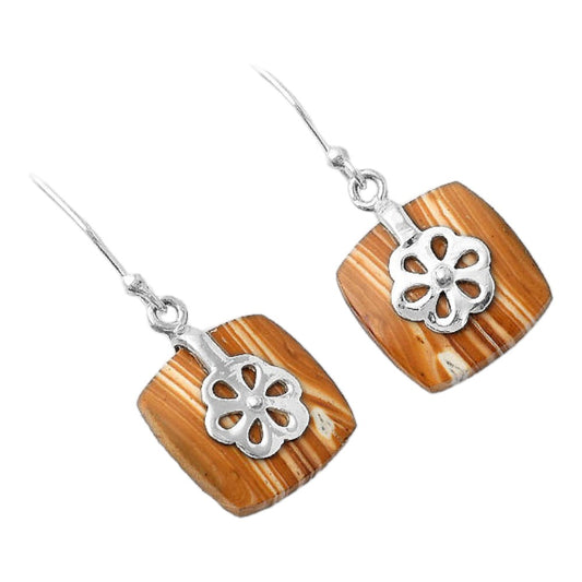 Natural Snake Skin Jasper Earrings E-1137 SDE86889