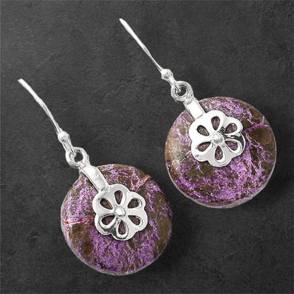 Natural Purpurite - South Africa Earrings E-1137 SDE86890