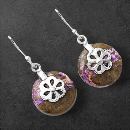 Natural Purpurite - South Africa Earrings E-1137 SDE86892