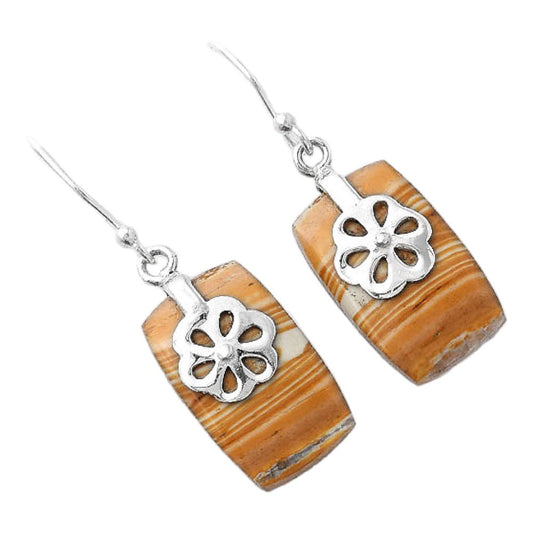 Natural Snake Skin Jasper Earrings E-1137 SDE86893