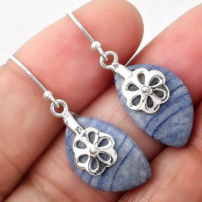 Natural Dumortierite Quartz Earrings E-1137 SDE86896