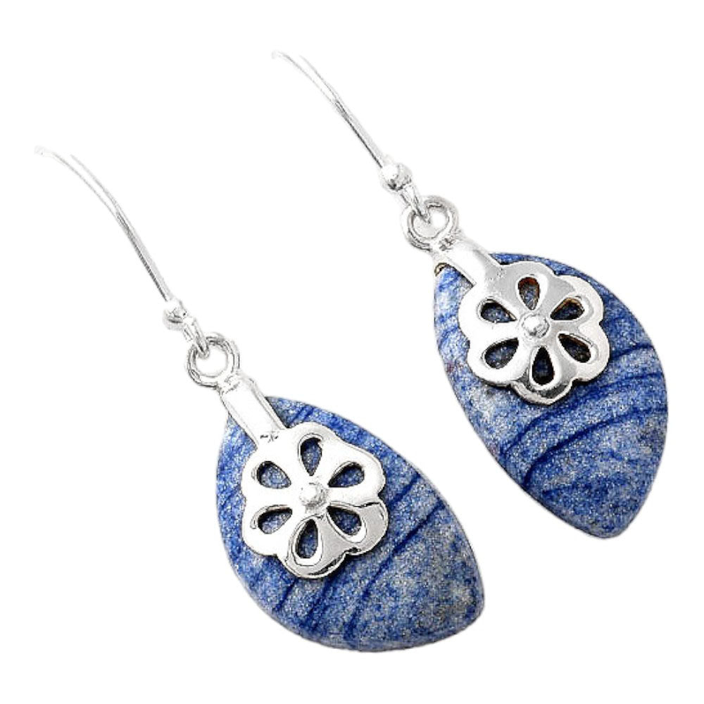 Natural Dumortierite Quartz Earrings E-1137 SDE86896