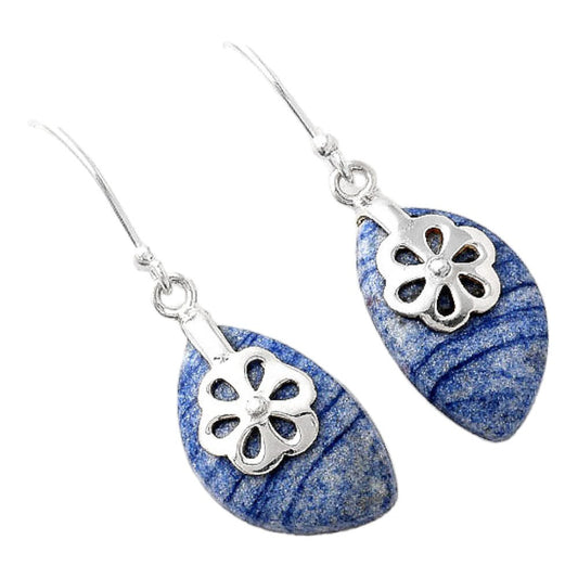 Natural Dumortierite Quartz Earrings E-1137 SDE86896