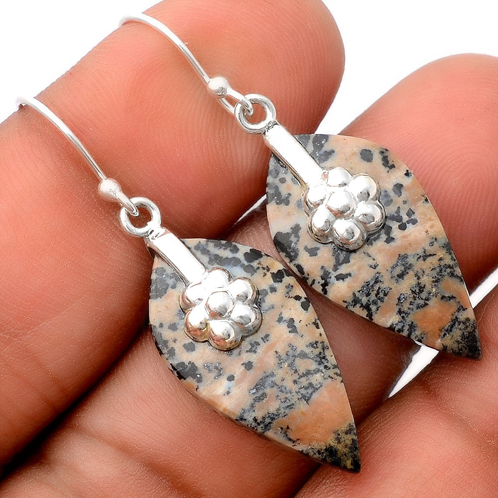 Natural Russian Honey Dendrite Opal Earrings E-1137 SDE86905