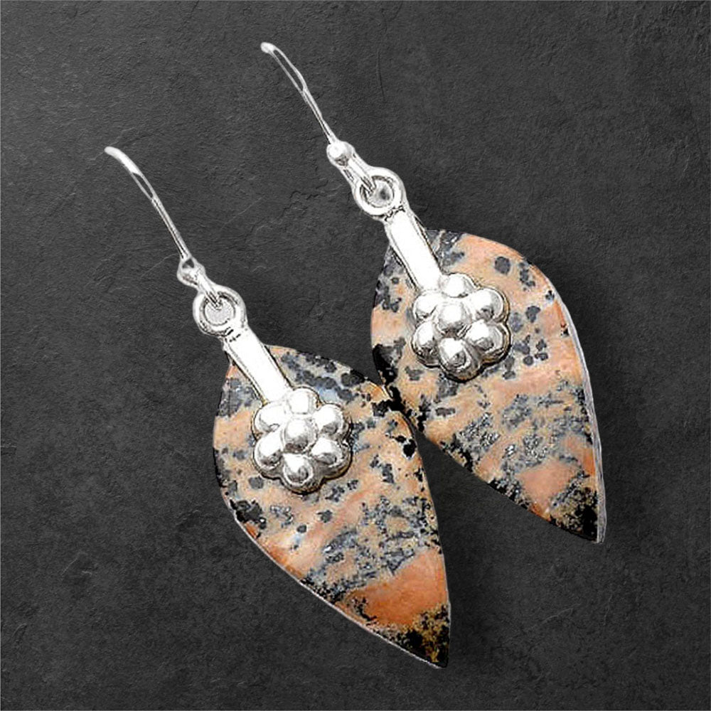 Natural Russian Honey Dendrite Opal Earrings E-1137 SDE86905