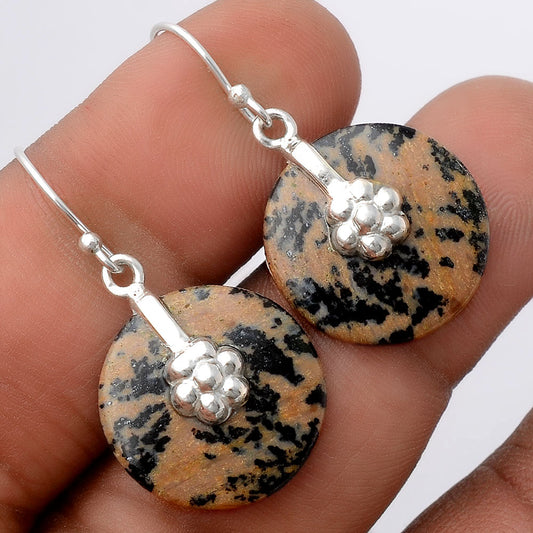 Natural Russian Honey Dendrite Opal Earrings E-1137 SDE86907