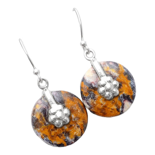 Natural Indian Blanket Jasper Earrings E-1137 SDE86911