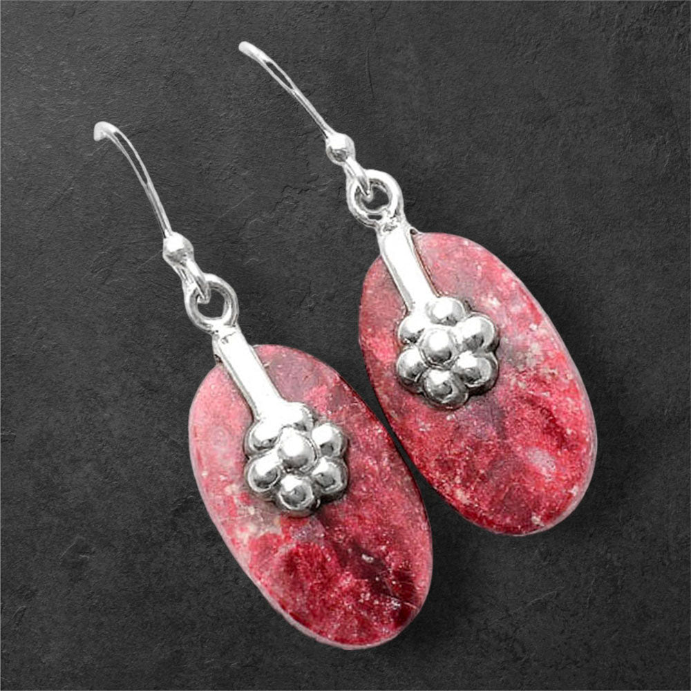 Natural Pink Thulite - Norway Earrings E-1137 SDE86913