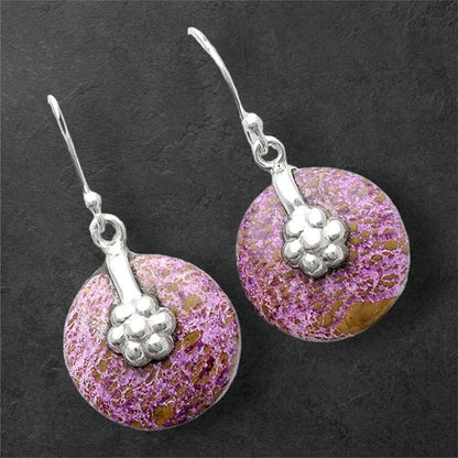 Natural Purpurite - South Africa Earrings E-1137 SDE86916