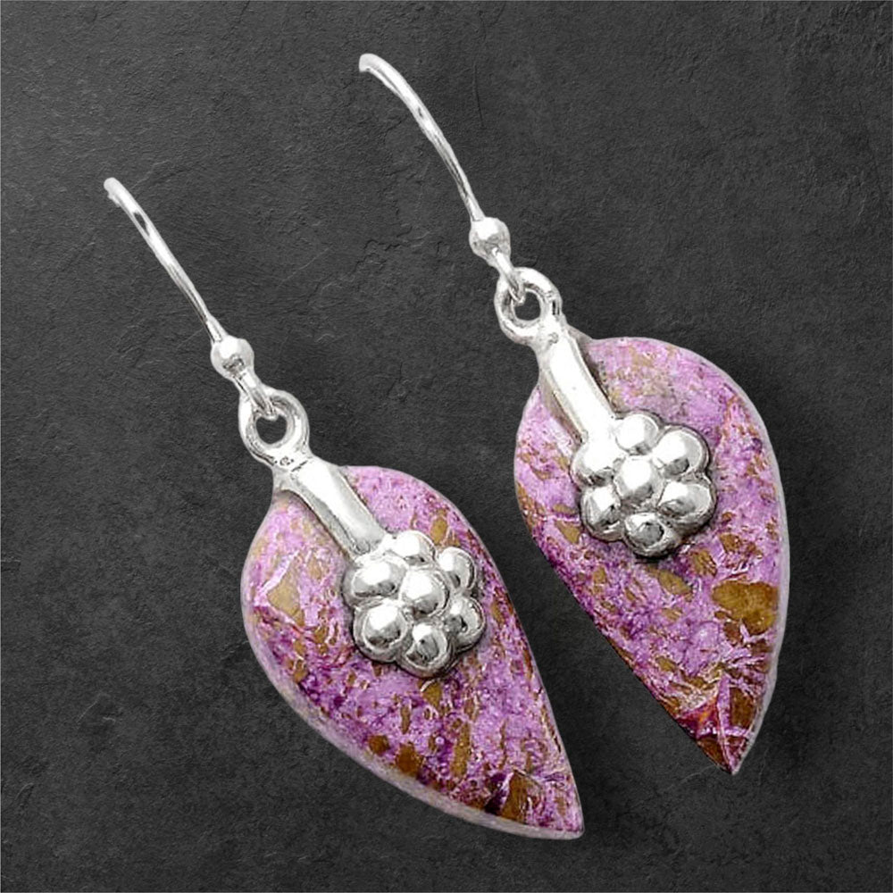 Natural Purpurite - South Africa Earrings E-1137 SDE86918