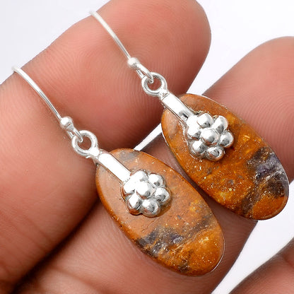 Natural Indian Blanket Jasper Earrings E-1137 SDE86920