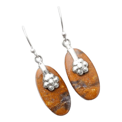 Natural Indian Blanket Jasper Earrings E-1137 SDE86920