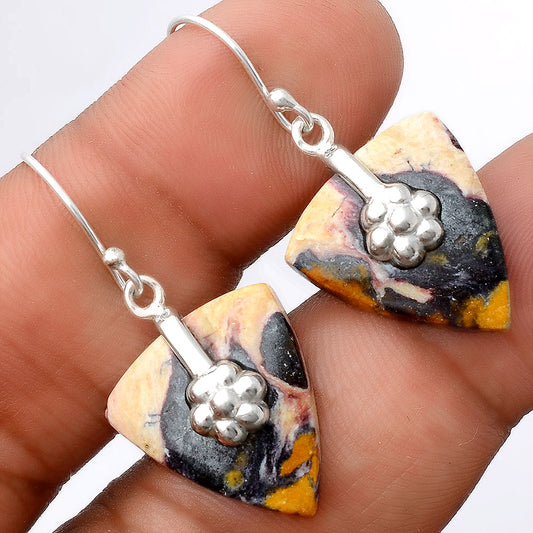 Natural Indian Blanket Jasper Earrings E-1137 SDE86924