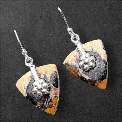 Natural Indian Blanket Jasper Earrings E-1137 SDE86924