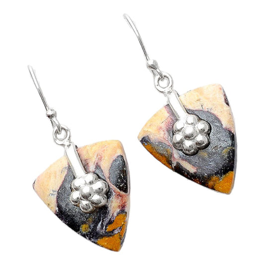 Natural Indian Blanket Jasper Earrings E-1137 SDE86924