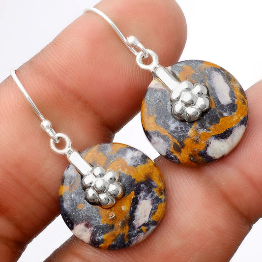Natural Indian Blanket Jasper Earrings E-1137 SDE86926