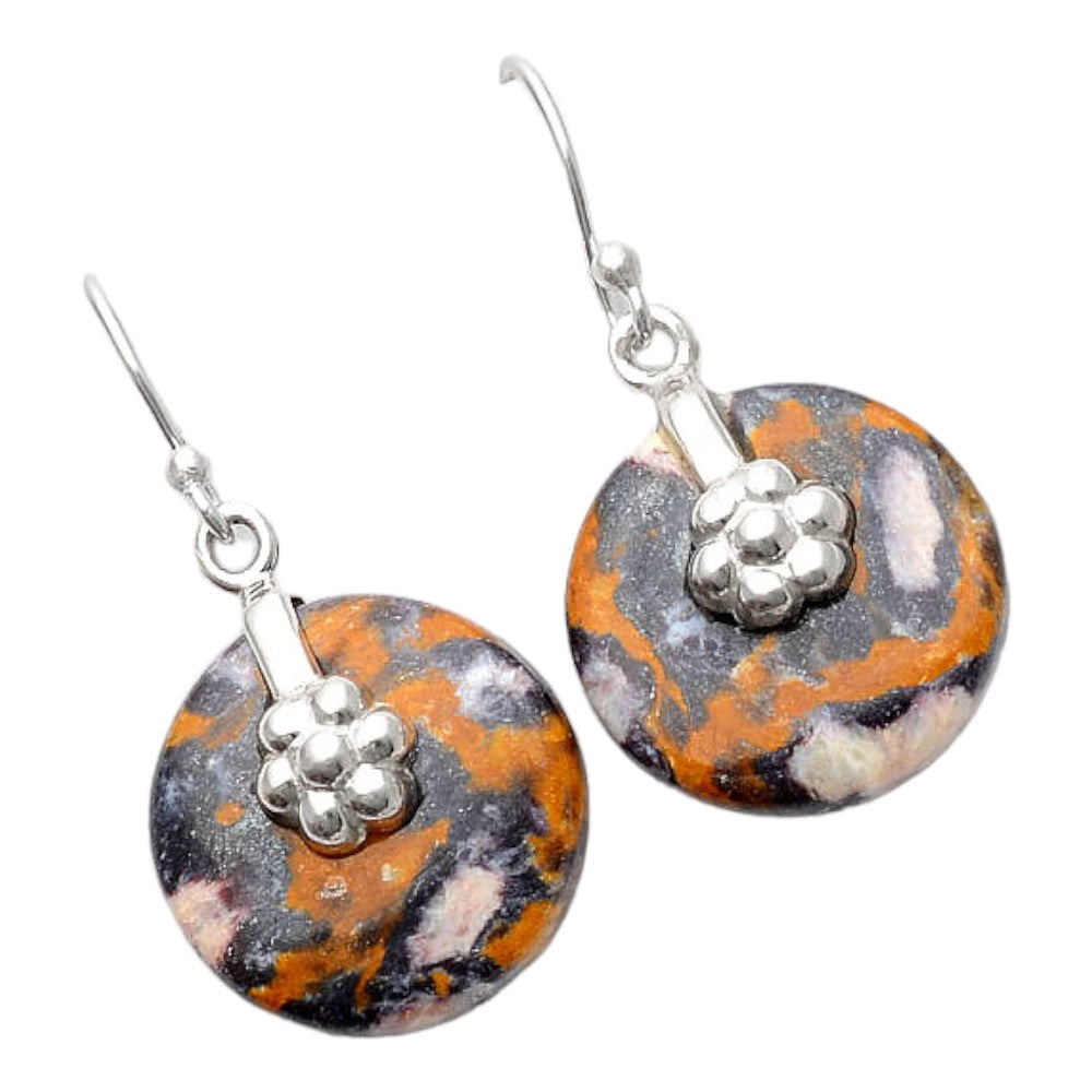 Natural Indian Blanket Jasper Earrings E-1137 SDE86926