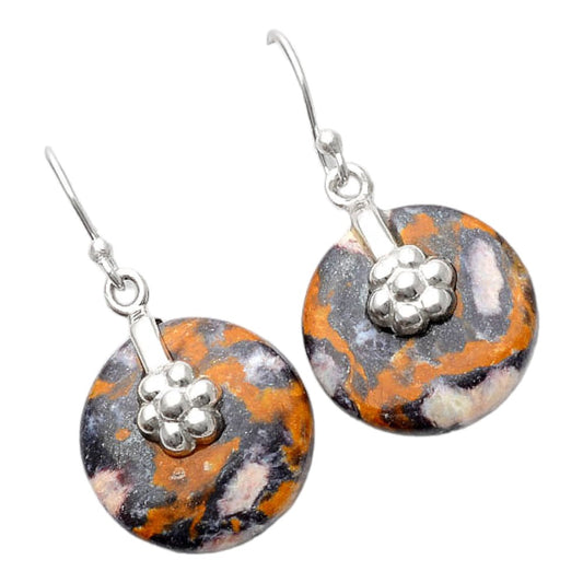 Natural Indian Blanket Jasper Earrings E-1137 SDE86926