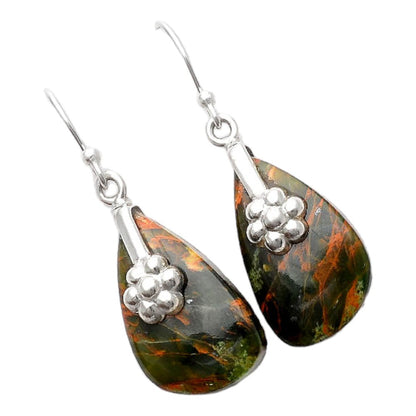 Turkish Rainforest Chrysocolla Earrings E-1137 SDE86927