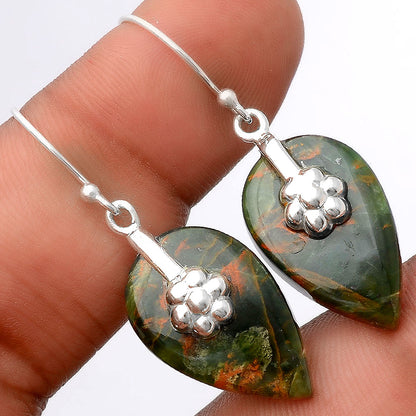 Turkish Rainforest Chrysocolla Earrings E-1137 SDE86928