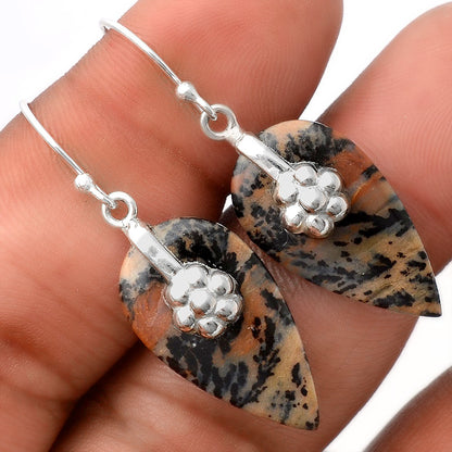 Natural Russian Honey Dendrite Opal Earrings E-1137 SDE86930